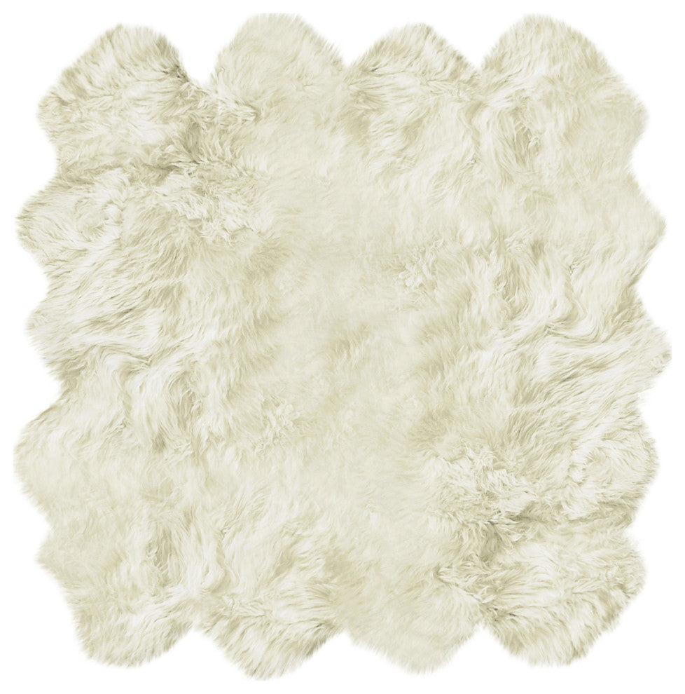 6' X 8' Natural New Zealand Sheepskin Area Rug