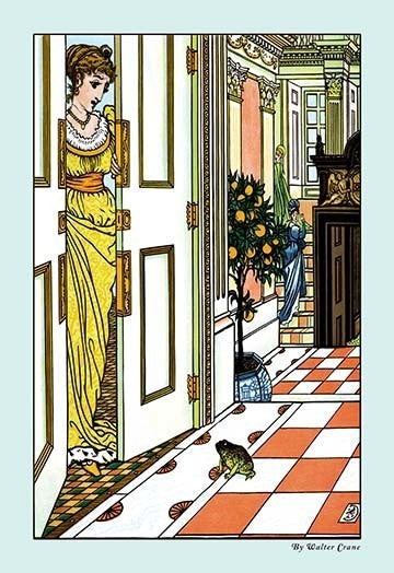 The Frog Prince - Greeting the Frog - Gallery Wrapped Canvas Art 28" x 42"