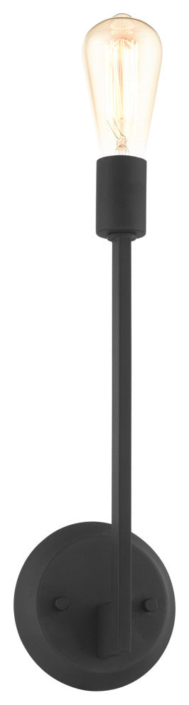 Livex Lighting Prague 1 Light Black ADA Single Sconce