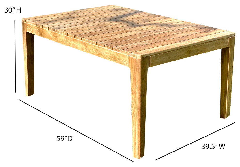 Grayson Teak Outdoor Dining Table