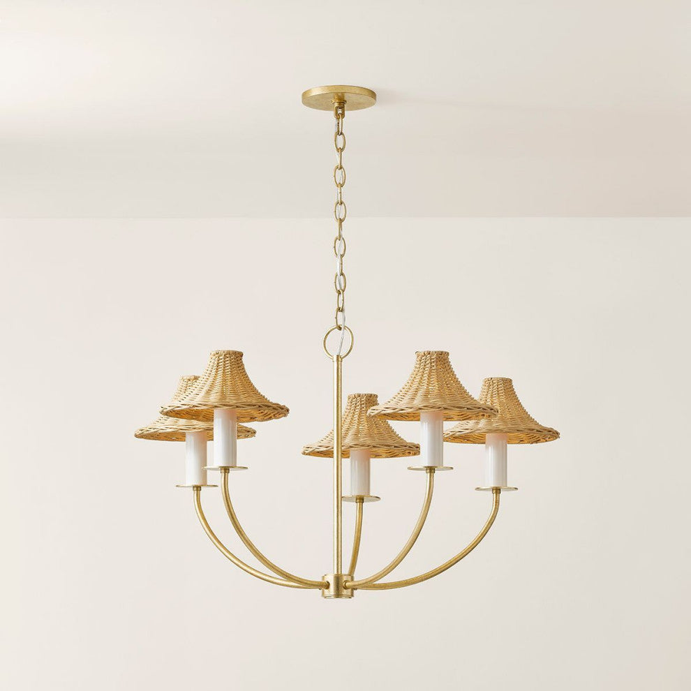 Mitzi Twila Chandelier Vintage Gold Leaf