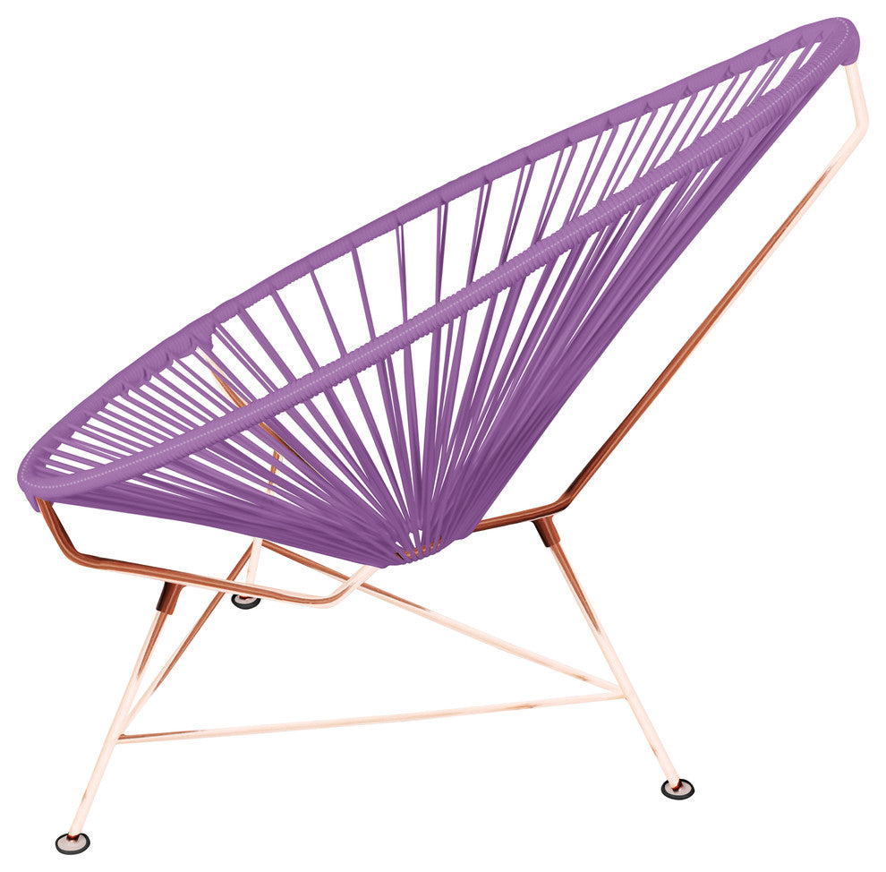 Junior Indoor/Outdoor Handmade Acapulco Chair, Orchid Weave, Copper Frame