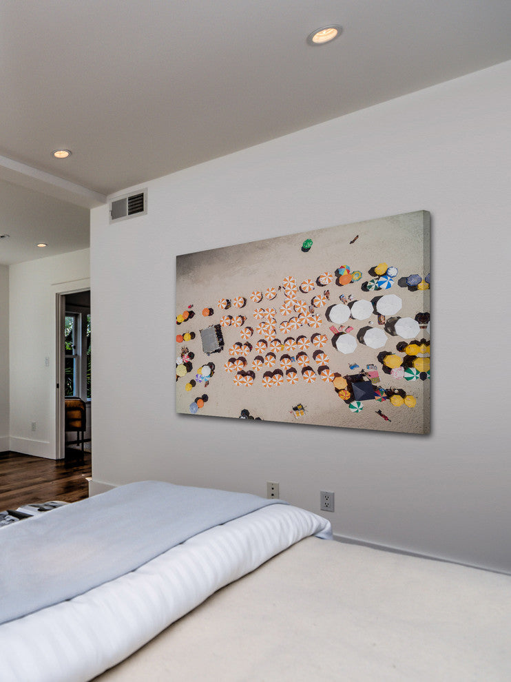 "Multicolored Umbrellas" Painting Print on Canvas