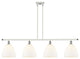 Innovations 516-4I-WPC-GBD-91 4 Light Island Light, White, Polished Chrome