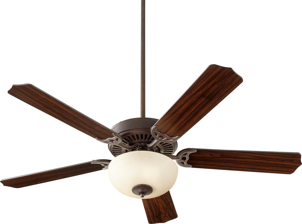Capri VII 52" Ceiling Fan, Toasted Sienna With Amber Scavo
