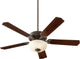 Capri VII 52" Ceiling Fan, Toasted Sienna With Amber Scavo