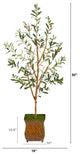 50" Olive Artificial Tree, Metal Planter