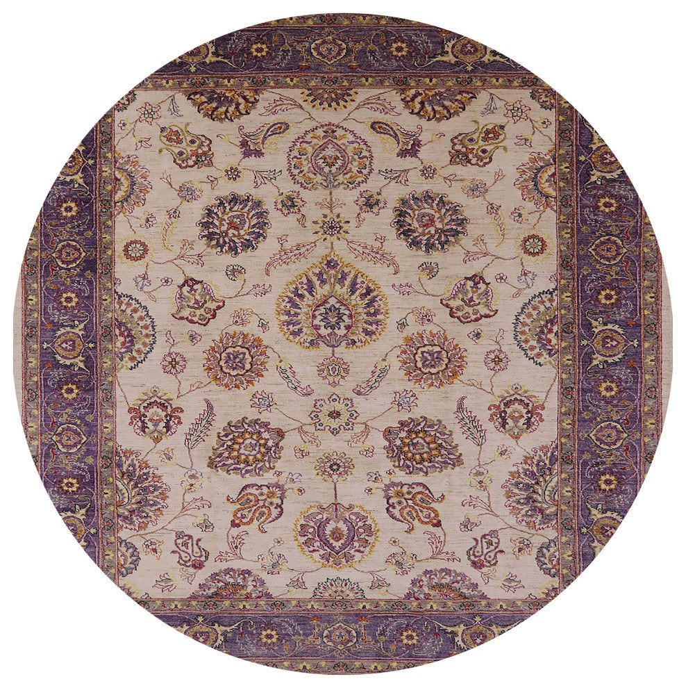 Ahgly Company Indoor Round Mid-Century Modern Area Rugs, 7' Round