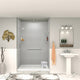 Transolid SaraMar 60"x36"x96" 6-Piece Shower Wall Kit with Extension, Grey Beach