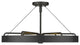 Vaughn Medium Semi-Flush With Natural Black Accents Shade