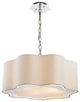 Villoy 6 Light Drum Pendant In Polished Stainless Steel And Nickel