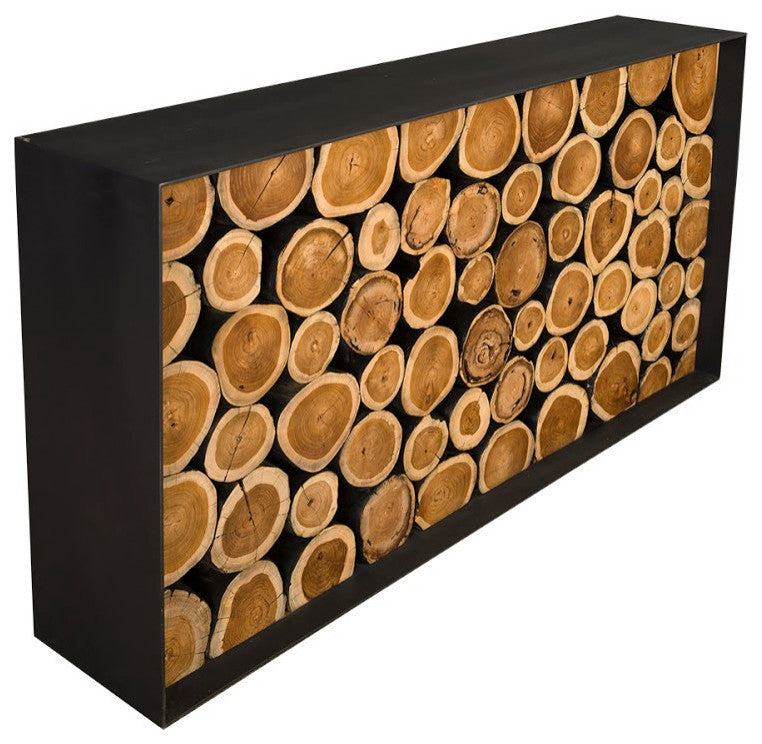 Boscage Console Table, Iron Frame