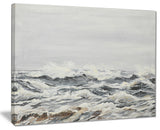"Gray Sea Waves" Canvas Print