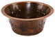 BR16FDB3 16'''' Round Decorated Hammered Copper Bar Sink