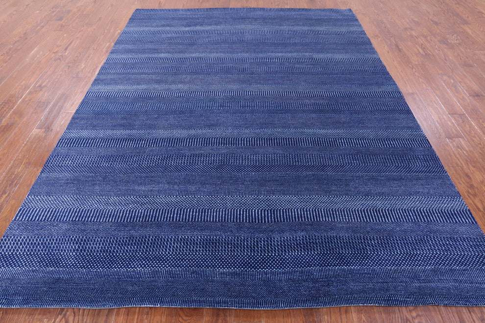 8' 0" X 10' 2" Savannah Grass Handmade Wool and Silk Rug Q11428
