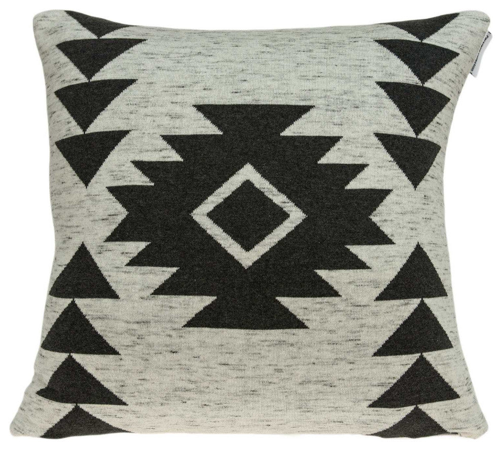 HomeRoots 20" x 7" x 20" Southwest Tan Cotton Pillow Cover With Down Insert
