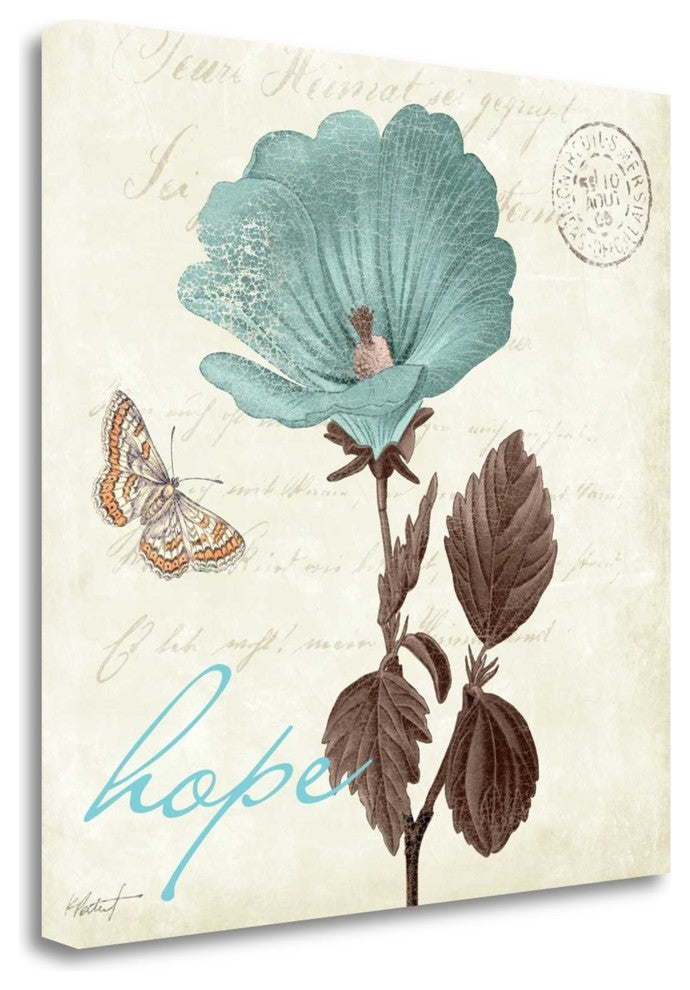 "Touch Of Blue III - Hope" By Katie Pertiet, Giclee Print on Gallery Wrap Canvas