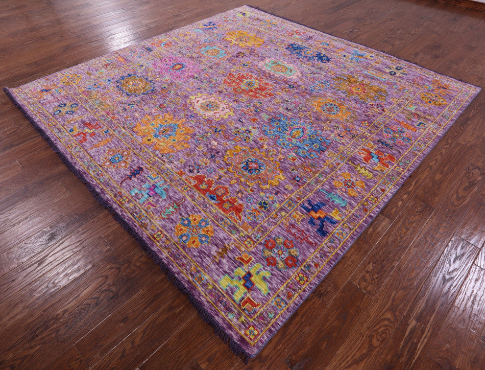 9' Square Turkish Oushak Handmade Wool Rug - Q16078