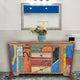 Marina Del Rey Recycled Teak Wood Cone Shaped Linen Cabinet, 75wx41h"