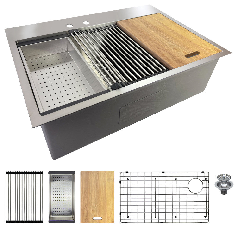 Transolid KWSST322210 Kitchen Workstation, Ml2 Faucet Holes