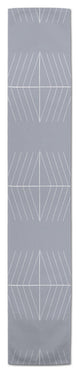 Dusty Blue Lines 16x90 Cotton Twill Runner