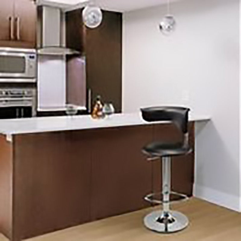Pemberly Row Adjustable Bar Stool in Black