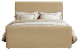 Sloan Black Velvet Full Bed, Camel, Full