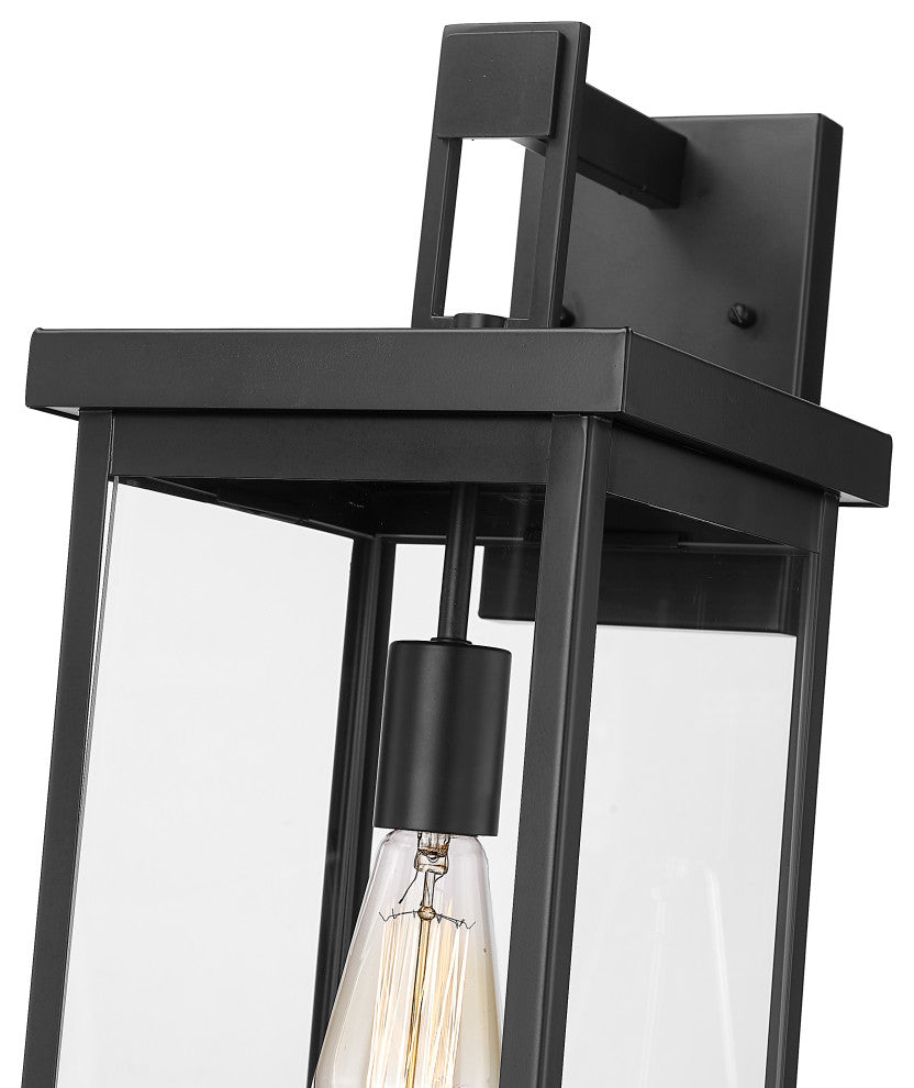Barkeley Collection 1-Light 22" Tall Outdoor Fixture, Powder Coat Black