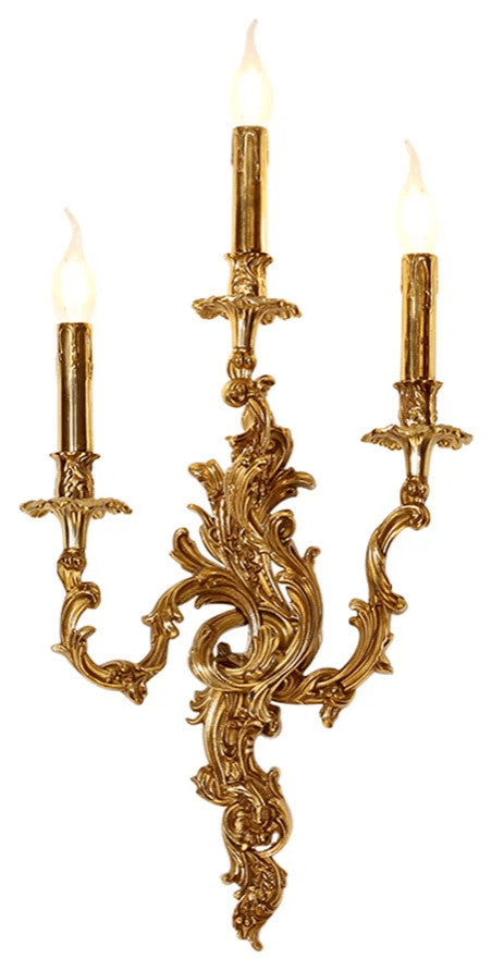 Luxury Wall Lamp in the Classic French Style, Living Room, Bedroom, 3 Lights