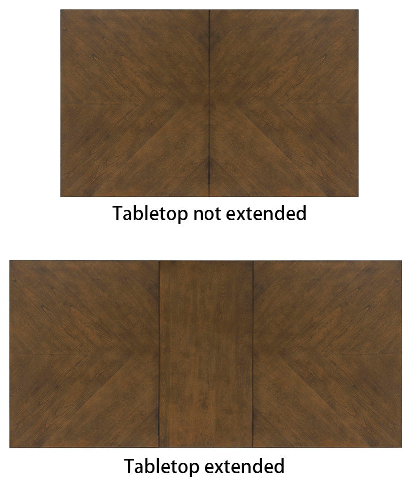 INK+IVY Cove Rectangle Extension Dining Table 6-8 Person, Pecan