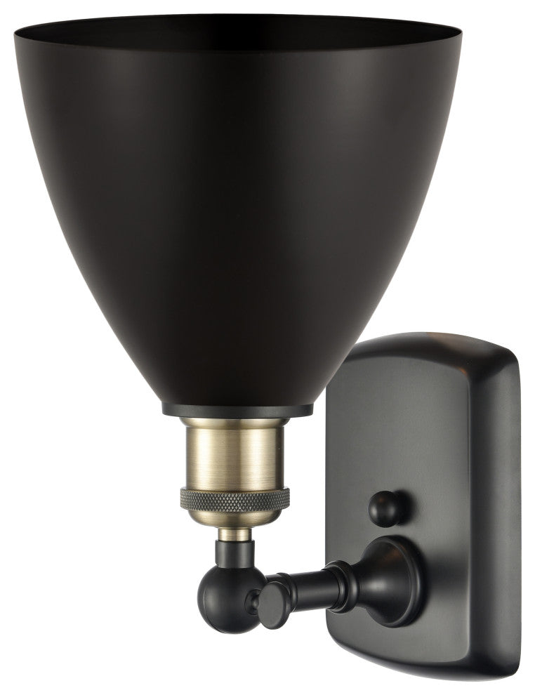 Ballston Dome Sconce, Black Antique Brass