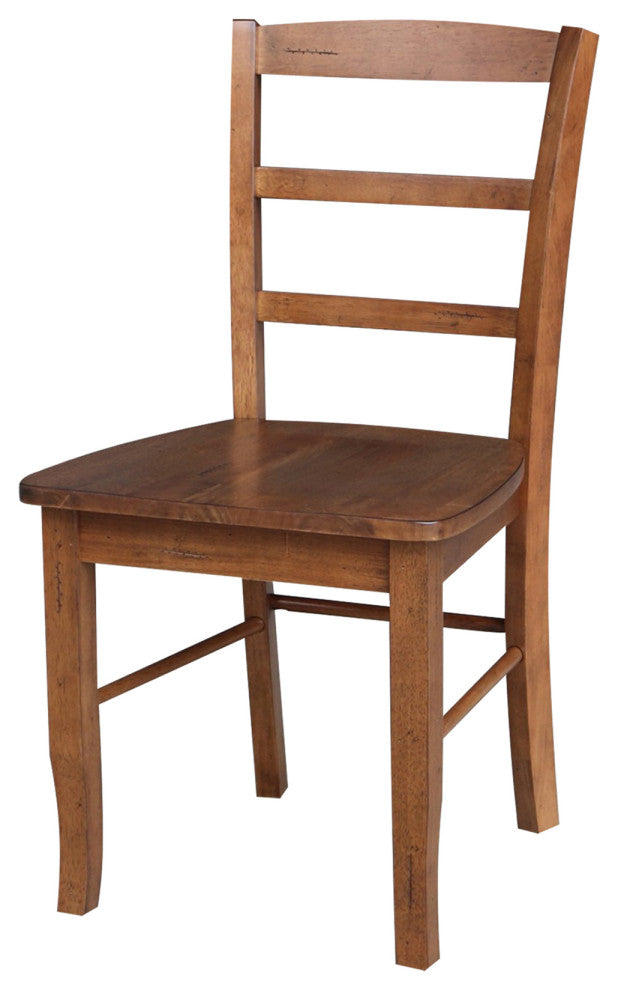 Set of Two Madrid Chairs, Distressed Oak