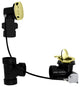 Sch. 40 ABS 27" Cable Drive Bath Waste - Ball Joint Head In Polished Brass