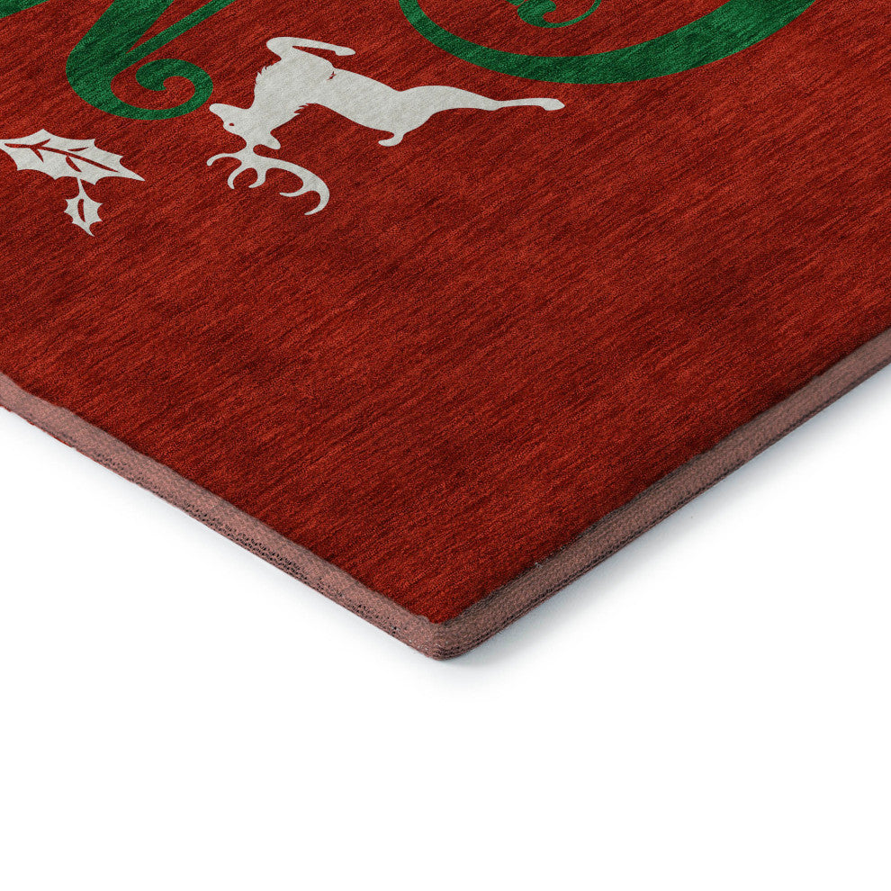 Addison Premium Washable Mayfield AMF217 Red 8' x 10' Rug