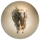 Mammoth Elephant Walking, Animal Disc Metal Artwork, 11"