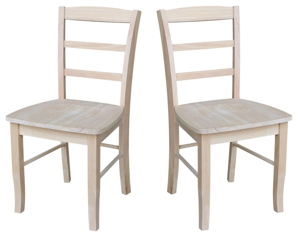 Set of Two Madrid Chairs, Unfinished