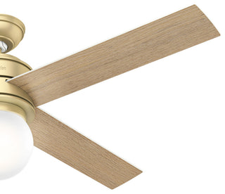 Hunter Fan Company  52" Hepburn  Ceiling Fan With Light With Wall Control, White
