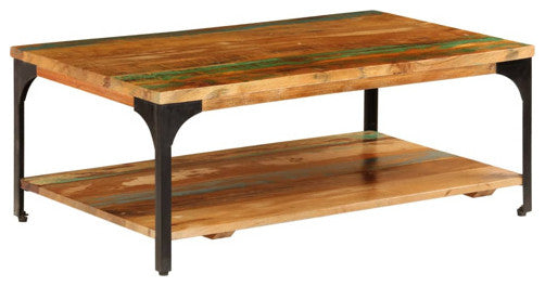 vidaXL Coffee Table End Table with Storage Side Table Solid Reclaimed Wood