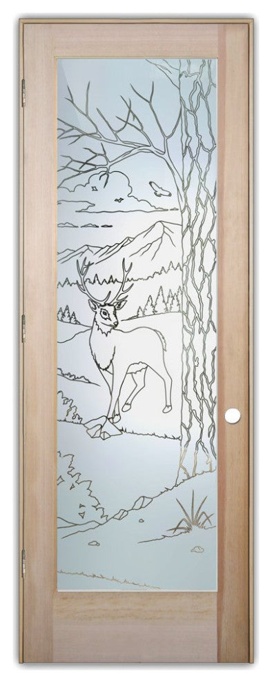 Interior Prehung Door or Interior Slab Door - Wandering White Tail - Douglas...