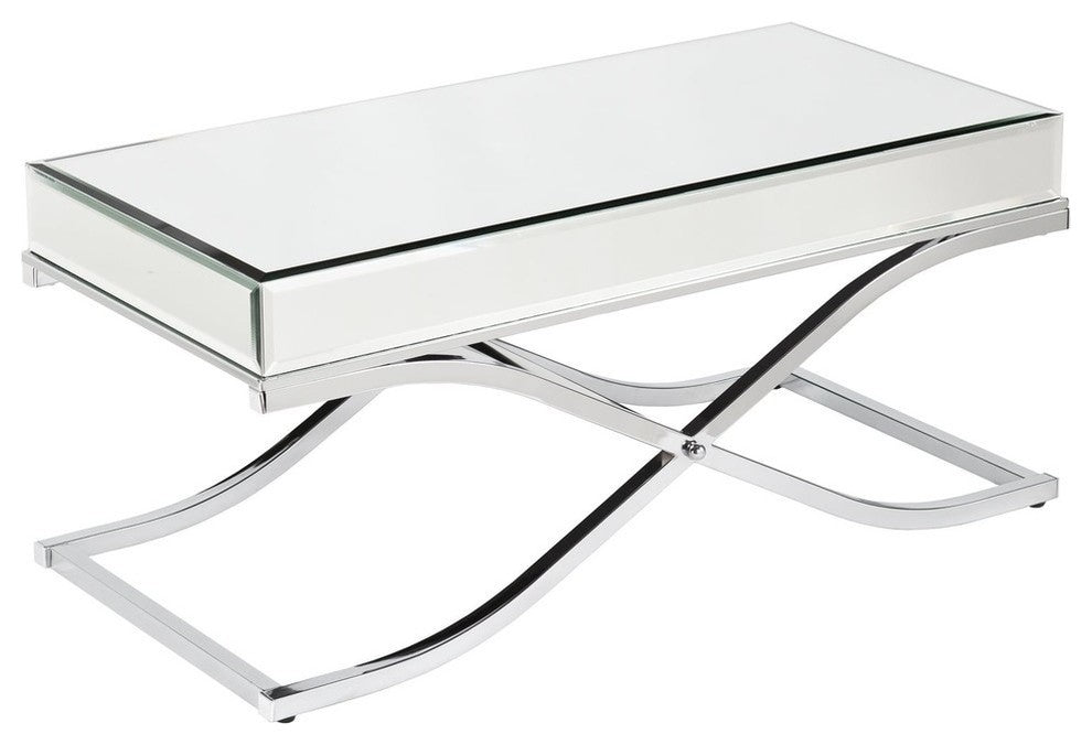 Lindsey Mirrored Cocktail Table