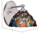 Capri 1-Light Wall Sconce, Brushed Nickel/Blue Mosaic Art