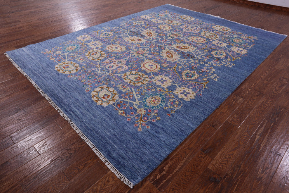 Turkish Oushak Hand Knotted Wool Rug 9' 1" X 12' 1" - Q13583