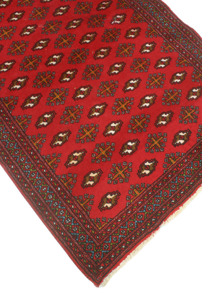 Vintage Distressed Ainsley Red/Brown Runner, 3'2x9'6