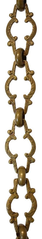 RCH Hardware Brass Vintage Chandelier Chain, Various Finishes, Antique Brass, U55