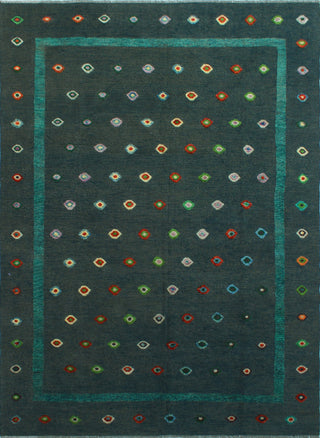 High-Low Kilim Golbahar Blue-Grey Rug