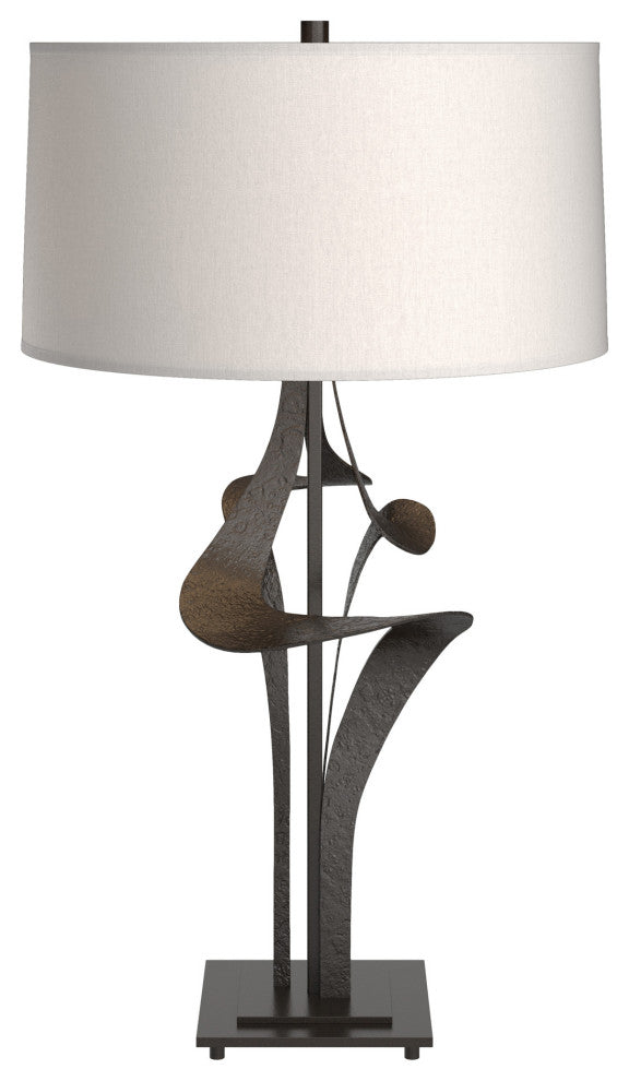 Antasia Table Lamp, Oil Rubbed Bronze, Flax Shade