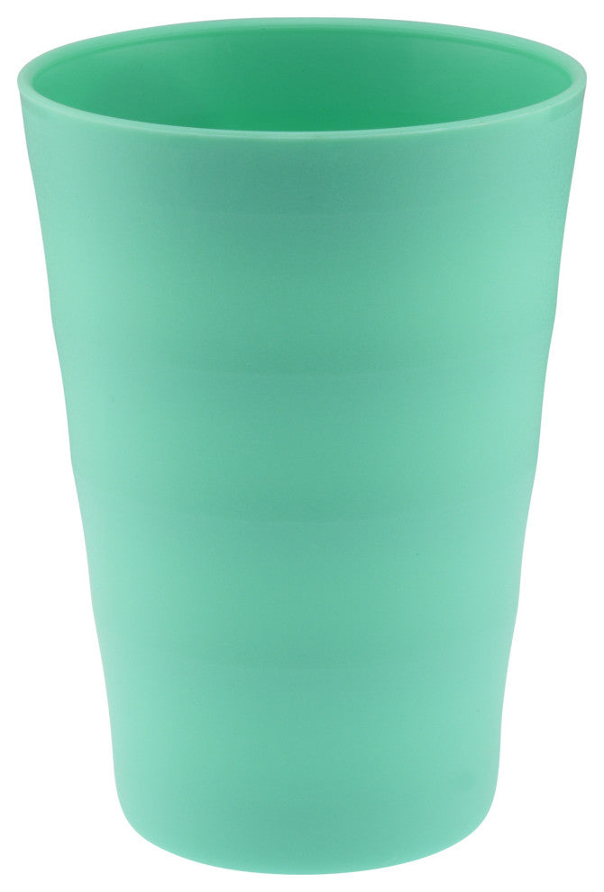 Break-Resistant Plastic Cups 12Oz, Reusable Design, Green