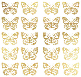Gold Butterfly Peel And Stick Wall Decals