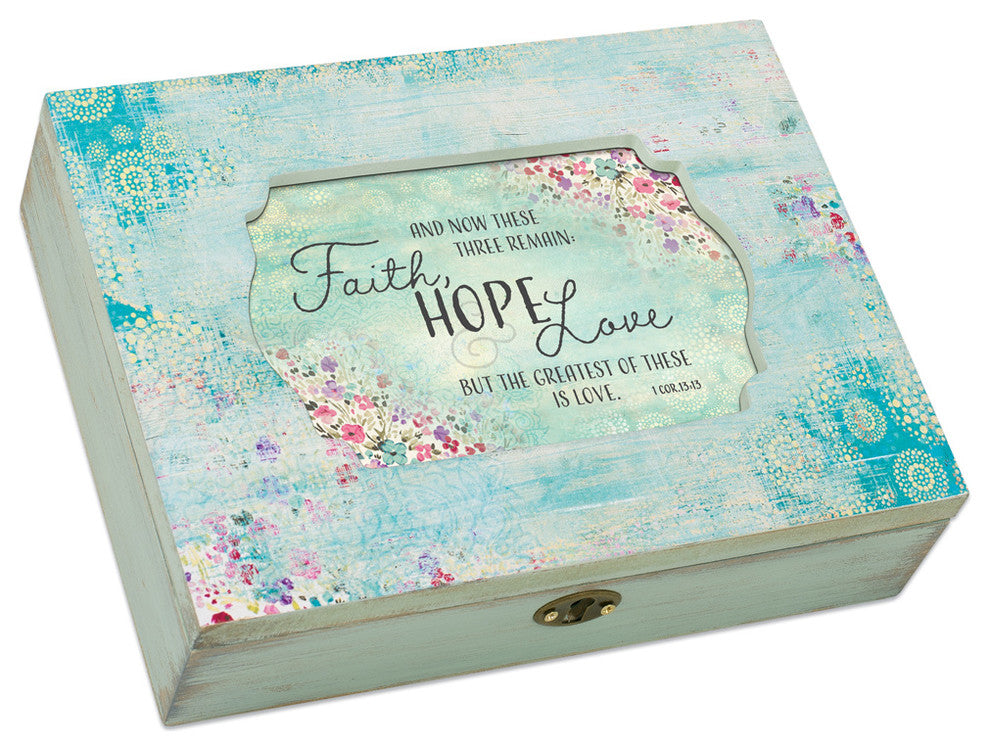 Music Keepsake Box Faith Hope Greatest Is Love