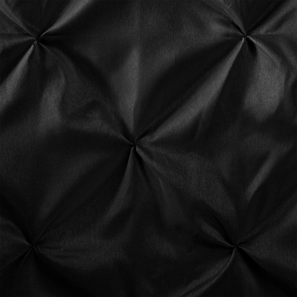 Madison Park Laurel Tufted Semi-Sheer Shower Curtain, Black